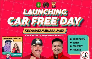 Perdana Car Free Day di Muara Jawa, Wabup Kukar Ajak Masyarakat Budayakan Berolahraga